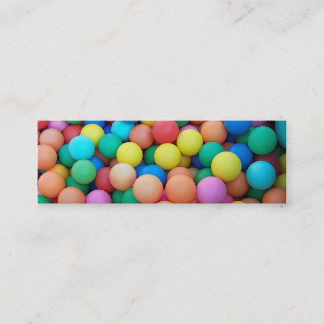 Colored balls bookmark business card (Front)