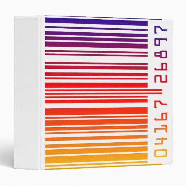Colored Barcode Avery Binder (Front/Spine)