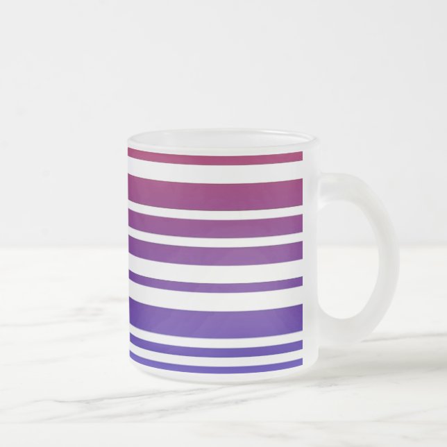 Colored Barcode Frosted Glass Mug (Right)