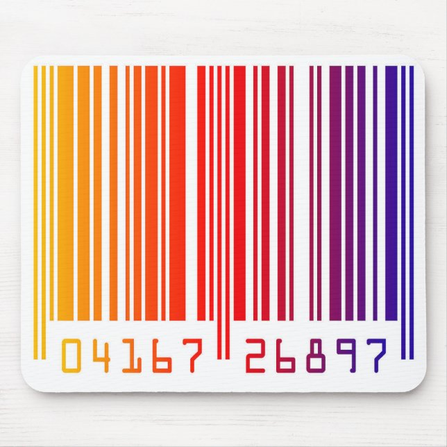 Colored Barcode Mouse Pad (Front)