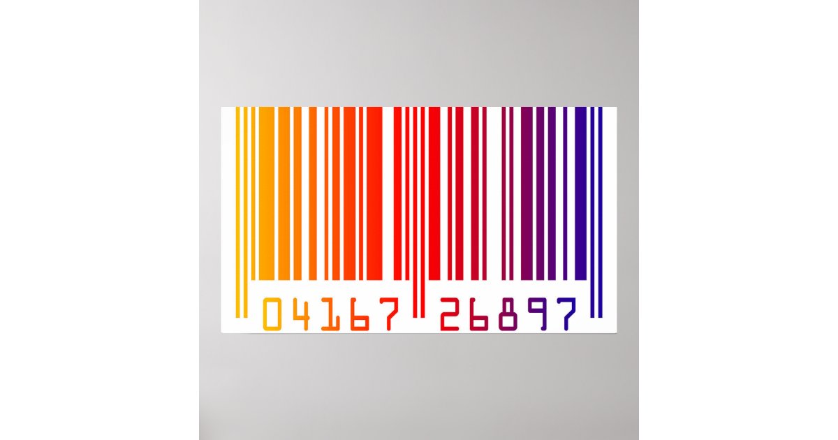 Colored Barcode Poster | Zazzle
