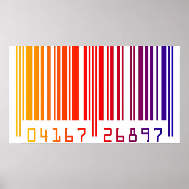 Colored Barcode Poster | Zazzle