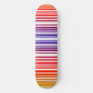 Colored Barcode Skateboard Deck