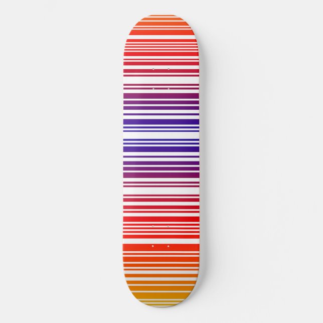 Colored Barcode Skateboard Deck (Front)