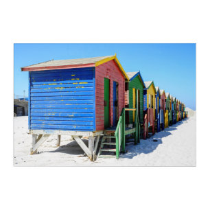 Colored Beach Huts Acrylic Print