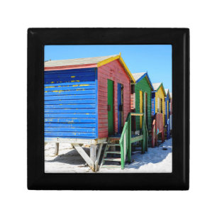 Colored Beach Huts Keepsake Box