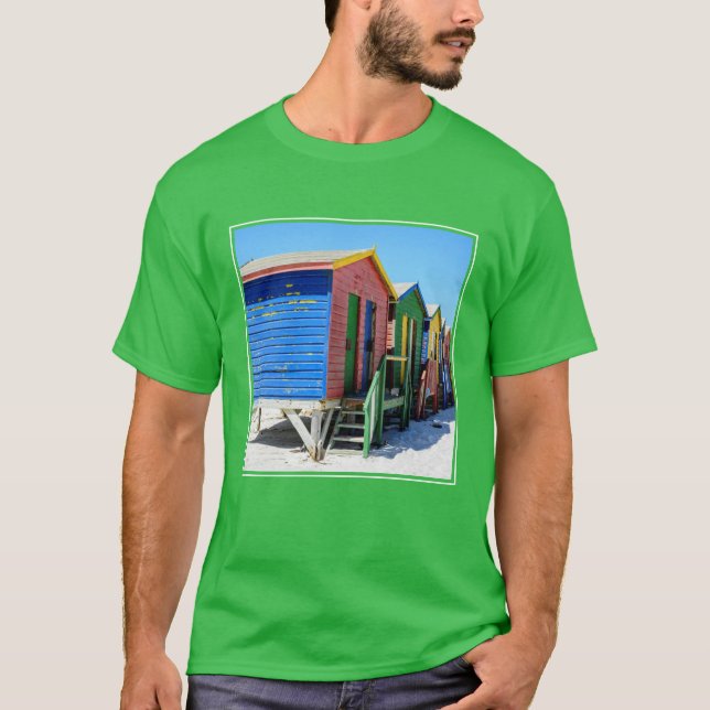 Colored Beach Huts T-Shirt (Front)