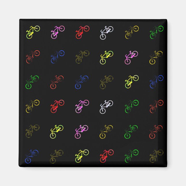 Colored bicycles magnet (Front)