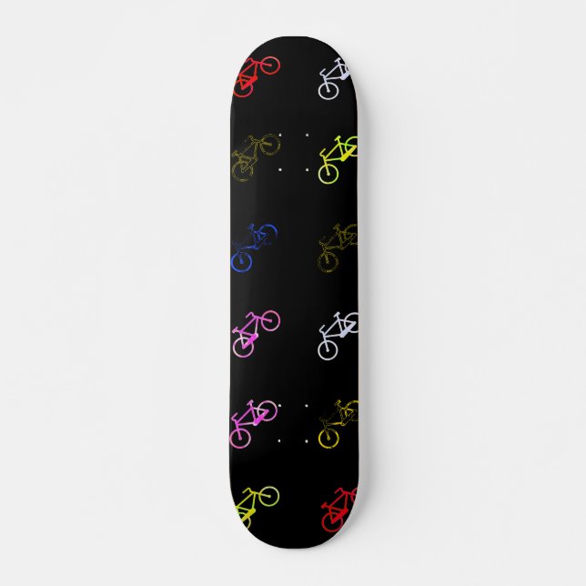 Colored bicycles skateboard (Front)