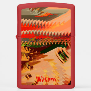 Colored break with zig zag or wave effect  zippo lighter