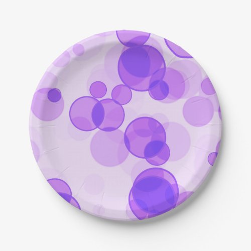 Colored Bubble Background Paper Plates