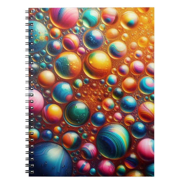 Colored Bubbles Cover Notebook (Front)