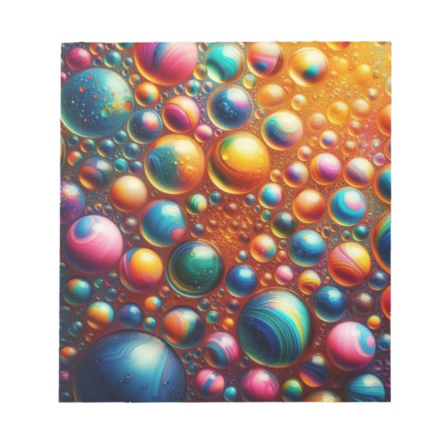 Colored Bubbles Cover  Notepad (Front)