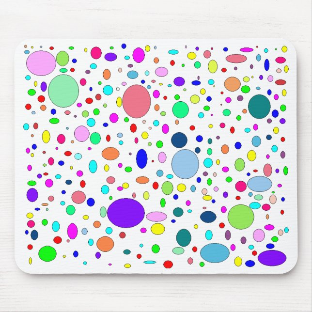 Colored Bubbles Mousepad (Front)
