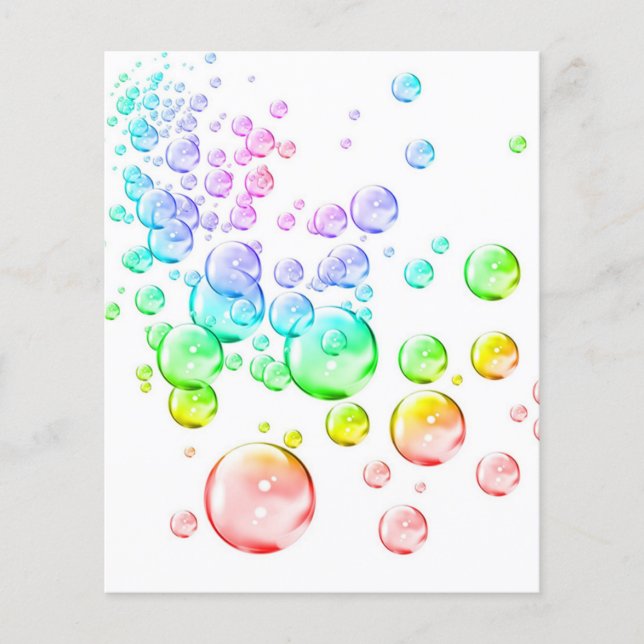Colored bubbles scrapbook background paper (Front)