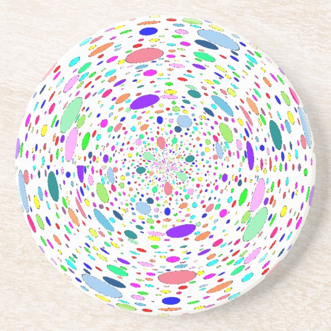 Colored Bubbles Swirl Coaster (Front)