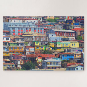 colored buildings valparaiso jigsaw puzzle