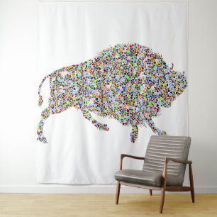 Colored Bull Tapestry
