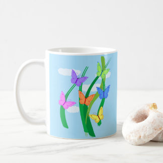 Colored Butterflies and Sky Coffee Mug