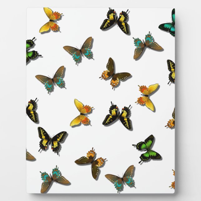 Colored Butterflies Art Plaque (Front)