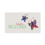 Colored Butterfly Sketch Babysitter Business Card Colored Butterfly Sketch Babysitter Business Card