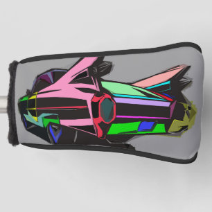 Colored cadillac golf head cover