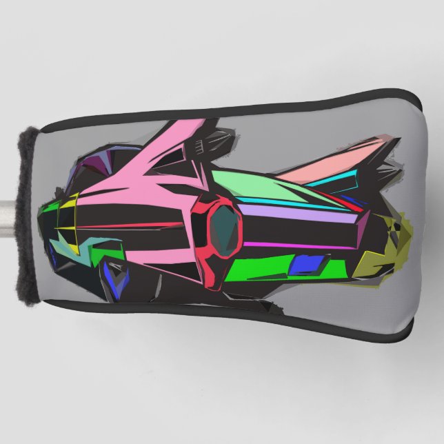 Colored cadillac golf head cover (Front)