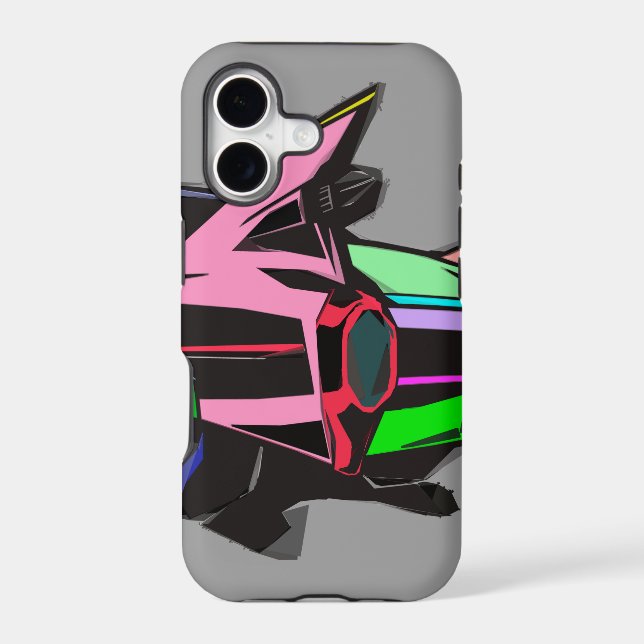 Colored cadillac iphone case (Back)