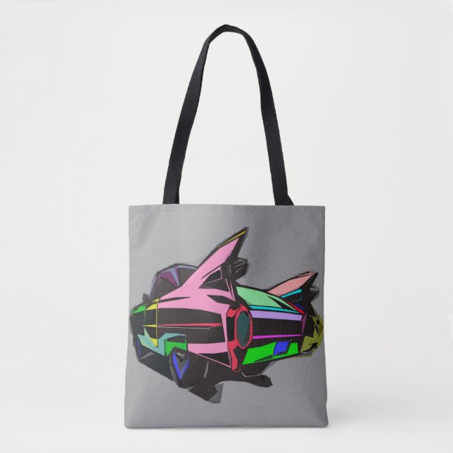 Colored cadillac tote bag (Front)