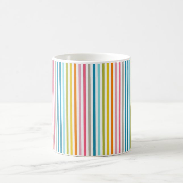 Colored Candy Stripes Coffee Mug (Center)