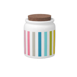 Colored Candy Stripes Jar