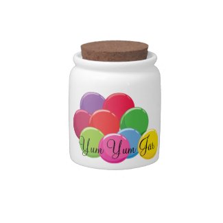 Colored Candy Yum Yum Candy Jar