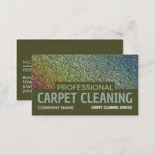 Colored Carpet Carpet Cleaner Cleaning Service Business Card