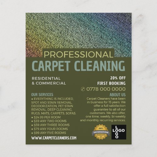 Colored Carpet Carpet Cleaner Cleaning Service Flyer