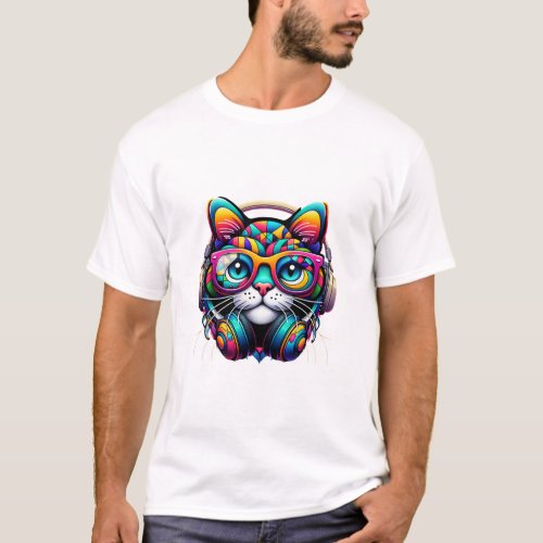 colored cat T_Shirt