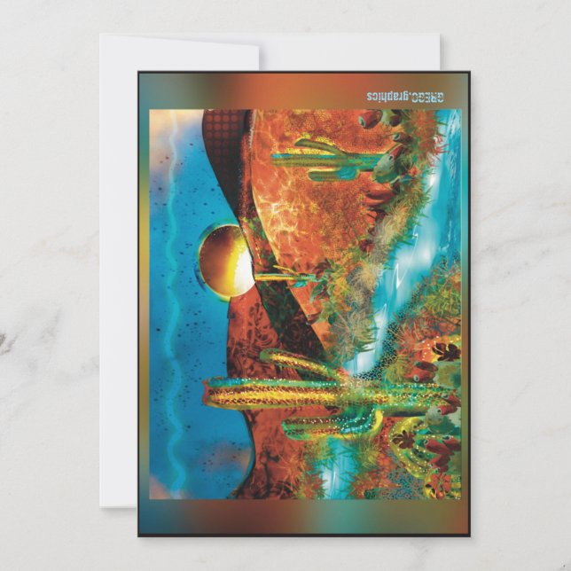 Colored Caynons Calm Waters 5x7 Flat Card (Front)