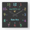 Colored Chalk Custom Nursery Clock