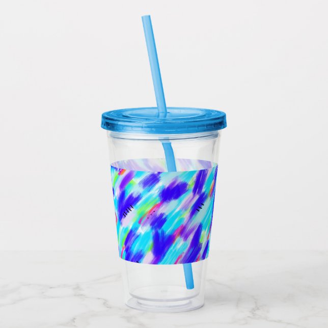 Colored Chaos Acrylic Tumbler (Left)