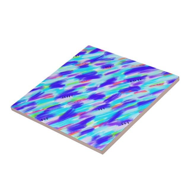 Colored Chaos Ceramic Tile (Side)