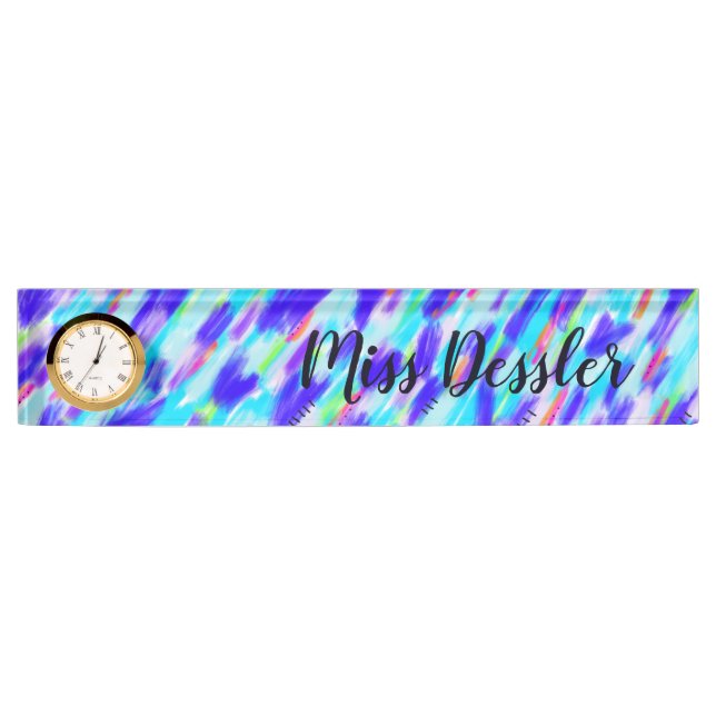 Colored Chaos Desk Name Plate (Front)
