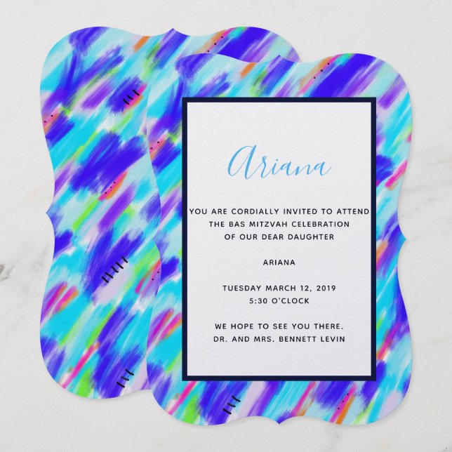 Colored Chaos Invitation (Front/Back)