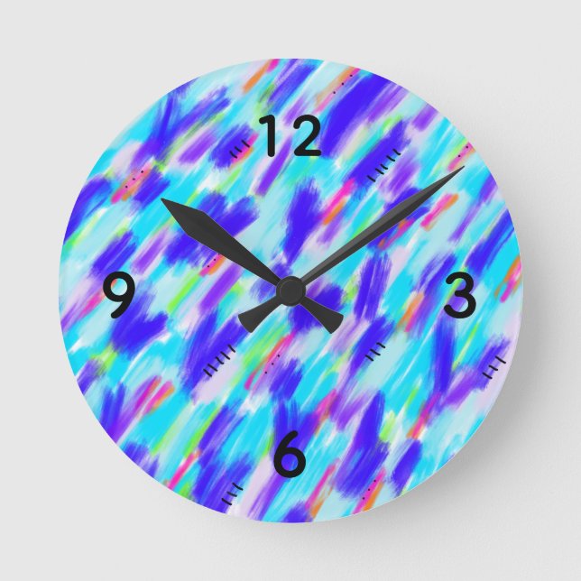 Colored Chaos Round Clock (Front)