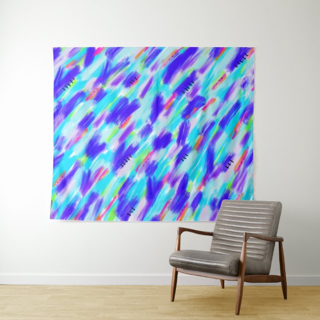 Colored Chaos Tapestry (In Situ (Horizontal))