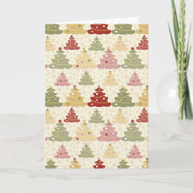 Colored Christmas tree Card (Front)