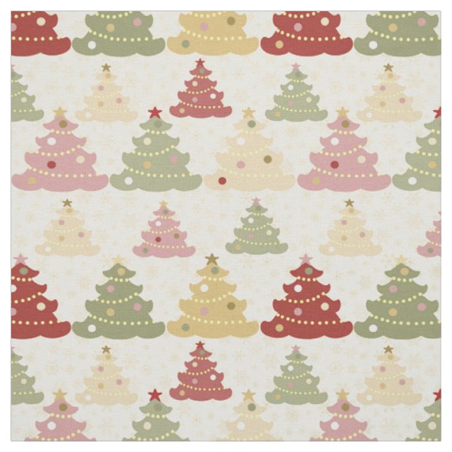 Colored Christmas tree Fabric (Swatch)