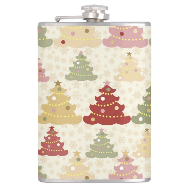 Colored Christmas tree Flask (Front)