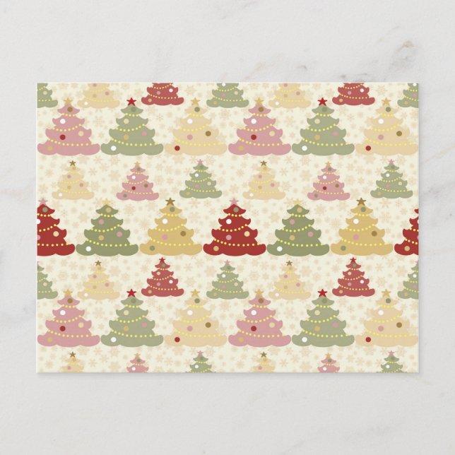 Colored Christmas tree Postcard (Front)