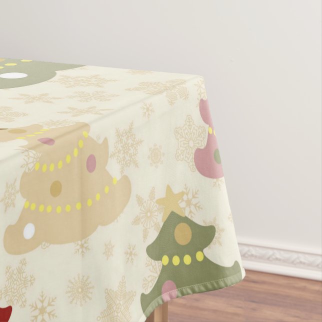 Colored Christmas tree Tablecloth (In Situ)