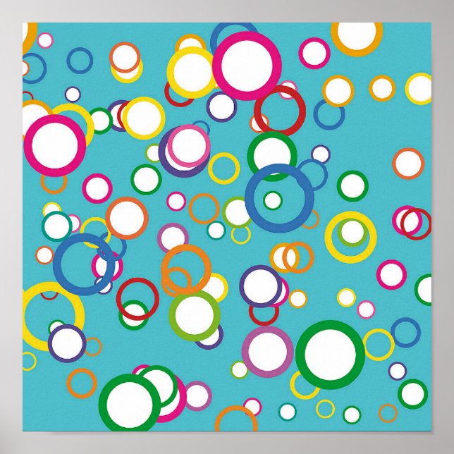 Colored Circles Canvas Print (Front)
