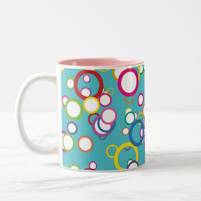 Colored Circles Ceramic Mug (Left)